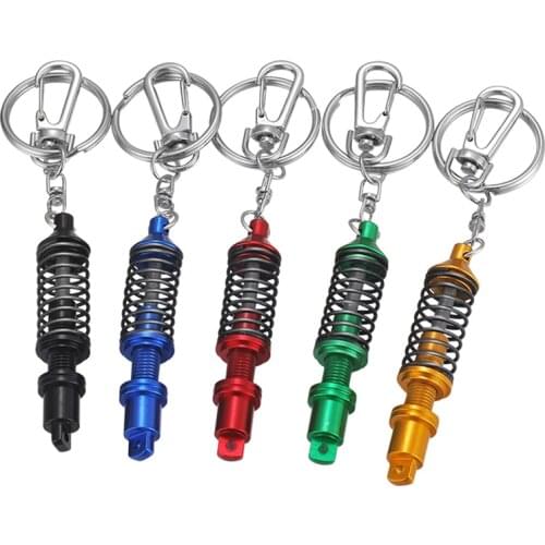 Creative Car Key Rings Car Auto Tuning Parts KeyChain Shock Absorber Keychain Keyring Spring Shock Absorber Model Keychain