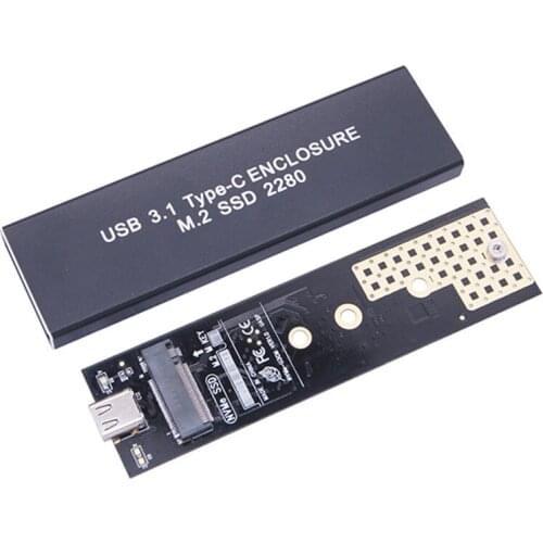 M2 SSD Case NVME Enclosure M.2 to USB Type C 3.1 SSD Adapter for NVME PCIE M Key 2230/2242/2260/2280 SSD Box M2 SSD Case RTL9210