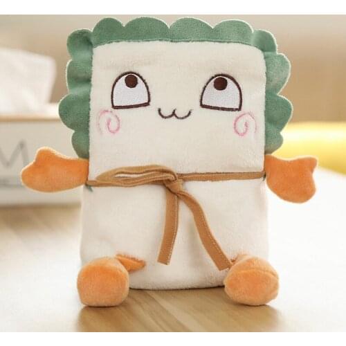 Cartoon Bread Toast Blanket Office Nap Air Conditioning Roll Blanket Single Storage Blanket Flannel Blanket