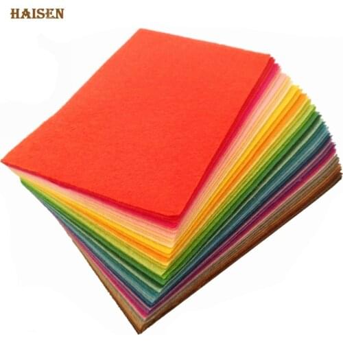 Haisen,1mm Thickness,Nonwoven Felt Fabric Bundle,Polyester Felt Cloth of Home Decoration, Sewing Dolls & Crafts 40pcs 10x15cm