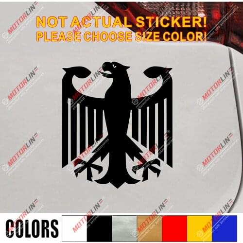 Pick size color Coat of Arms of Germany Eagle German Flag Decal Sticker Car Vinyl no bkgrd