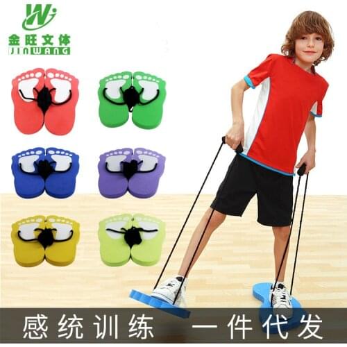 Kindergarten Children Emotional Balance training Walk Games Outdoor Toys Big Feet Forg Jump Foot Educational Toys