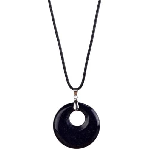 2017 Hot Sale Natural black onyx necklace carnelian howlite Healing Crystal Reiki Chakra Dowsing Stone Pendant For Men jewelry