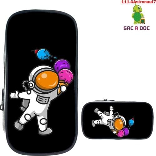 School Pencil Case Large Capacity Cosmos Planet Space Galaxy Astronaut Student Pencil Storage Zipper Case Office School Supplies