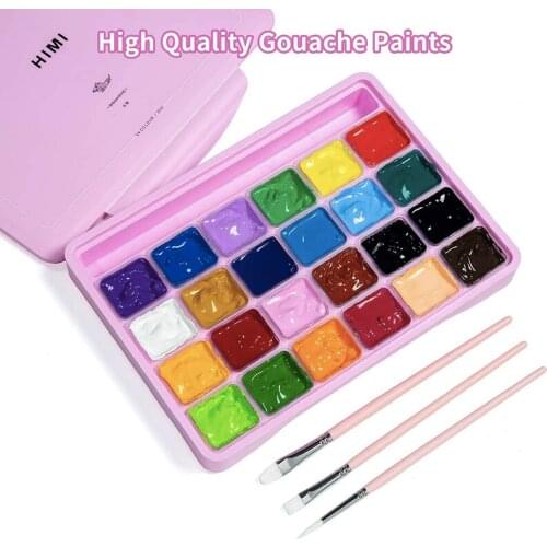 Professional Gouache Watercolor Paints Set Watercolor Drawing Tools Jelly Gouache Paint Art Supplies For Artist 30ml 18/24 Color