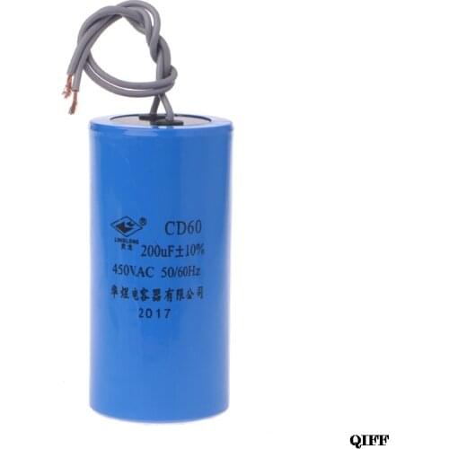 Drop Ship&Wholesale 250-450V AC 200uF Appliance Motor Start Run Capacitor CD60 High Quality APR28
