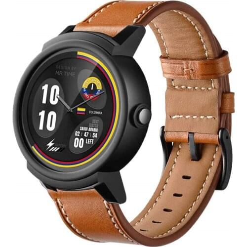 Genuine Leather Watchband For Ticwatch 2 E Smart Watch Strap For Ticwatch E2 S2 High Quality Bracelet Replacement Accessories