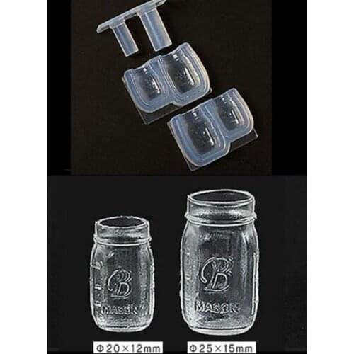 Handmade Small Size Honey Jar Mold Bottle Pendant UV Resin Casting Mold Miniture Food Play Silicone Mold Jewelry Making