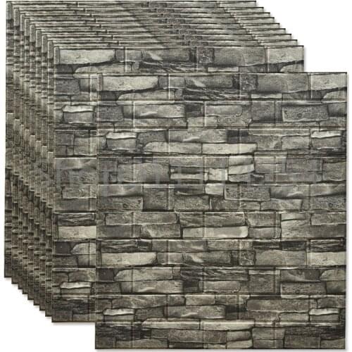 Self Adhesive Wallpaper PVC Waterproof Stone Wallpapers Brick Wall Paper Decorative Wall Stickers Bedroom Home Decor