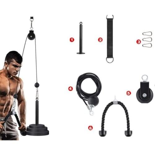 Pulley Rope DIY High Pull Down Arm Strength Triceps Muscle Exercises Fitness Kit 448D
