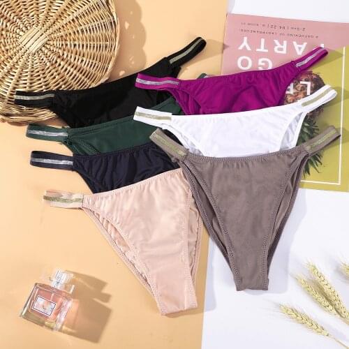 Women Thongs Fashion Ice Silk Panties S-XL Female Underpants Ladies Sexy Underwear Women Bikini Panty New