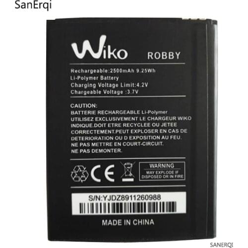 10pcs High Quality 2500mAh battery For Wiko ROBBY phone Battery