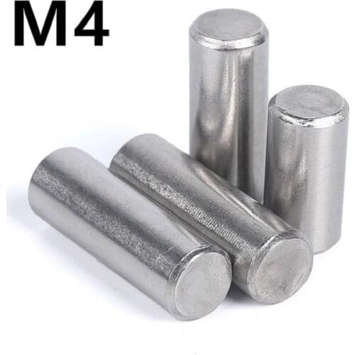 100pcs/lot M4x5/6/8/10/12/14/16/18/20/25/30mm GB119 304 Stainless Steel Cylindrical Pin Locating Dowel