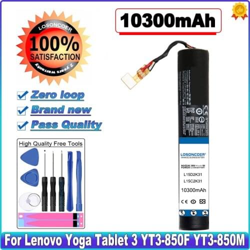 10300mAh L15C2K31 L15C2K32 L15D2K31 Laptop Battery For Lenovo Yoga Tablet 3 YT3-850 YT3-850F YT3-850M X90 X90F