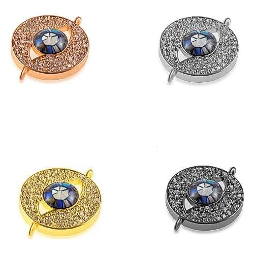 15*19mm steering wheel shell crystal micro pave cz zircon cubic zirconia beads DIY necklace charm bracelet connectors making er1