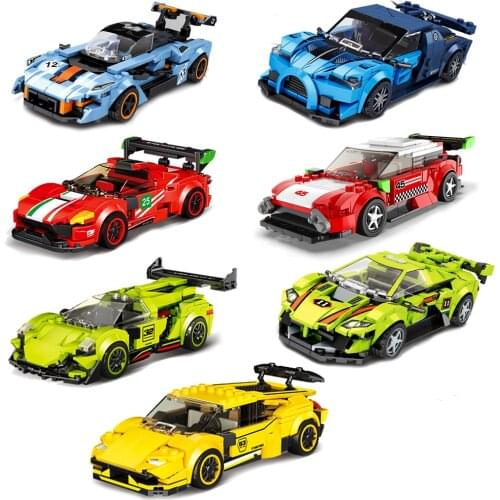 2021 New Speed Champions Sports Car Moc Super Racing Building Blocks DIY Model Racer Bricks ToyTechnique City Great Vehicle