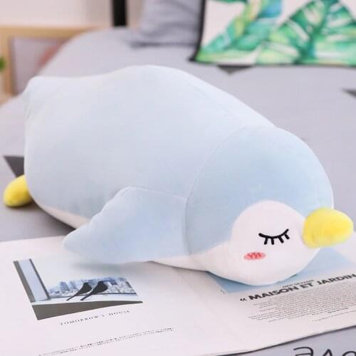 50CM Penguin Pillow Boy Large Down Cotton Girl Sleeping Doll Super Soft in Lazy Bed