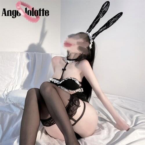 Angelolotte Sexy Lace Maid Lingerie Cute Anime Bunny Girl Wrapped Chest Uniform Underwear Rabbit Woman Kawaii Cosplay Costume