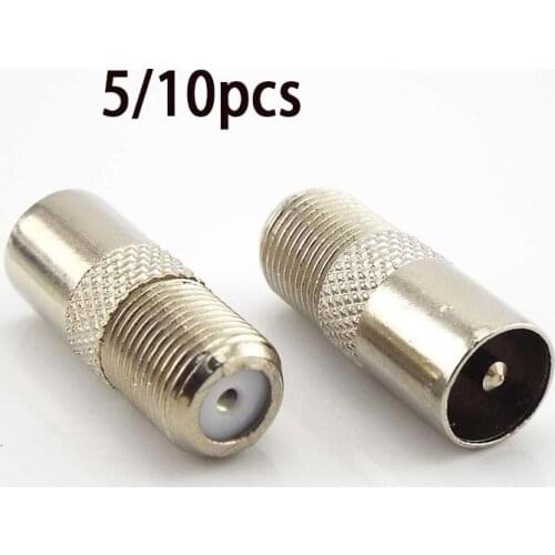 Aerial Male Adapter F Female To TV Male Converter Satellite Coax Connector Data Sync TV Antenna Coaxial Plug U26