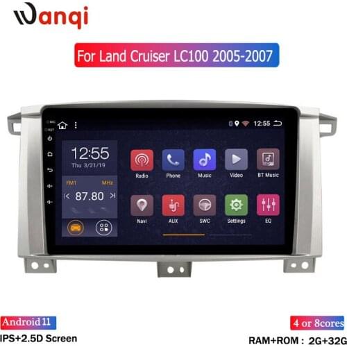 Android 8.1 2+32G Car GPS for Toyota Land Cruiser 100 GX LC 100 Auto Radio Multimedia Navigation with WiFi Bluetooth Mirror Link