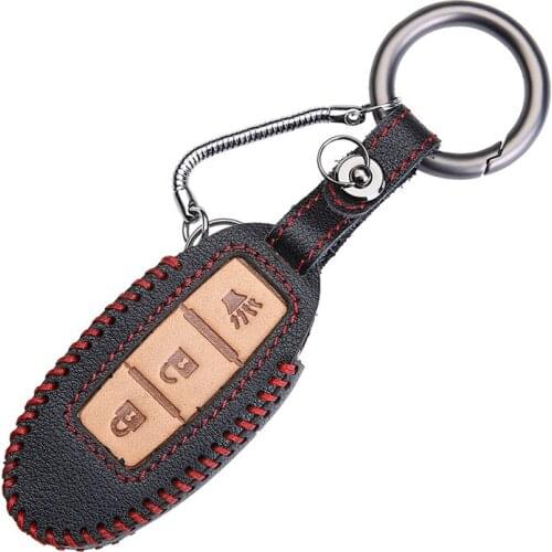 Genuine Leather Key Skin car key Case Cover For Nissan Qashqai J10 J11 X-Trail t31 t32 kicks Tiida Pathfinder Murano Note Juke