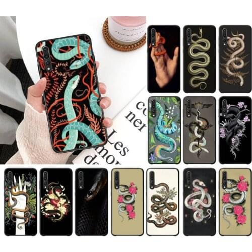 FHNBLJ Hand Snake Flower Snake Phone Case For Huawei P20 lite P40 lite mate 10 20 lite P20 pro P smart 2019 Y7 P30 lite case