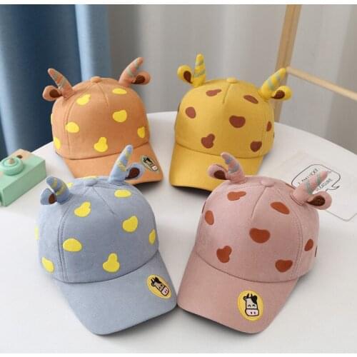 Doitbest 2021 Children Baseball Cap summer Hip Hop Cartoon cow tourism kids Hats Boy Girls hat Caps snapback gorras