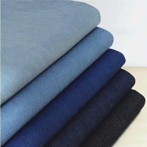 Elastic denim fabric/washable soft comfortable clothing fabric/thick denim fabric