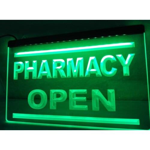 LB614- Pharmacy Drug Stores Display OPEN NEW Light Sign home decor crafts