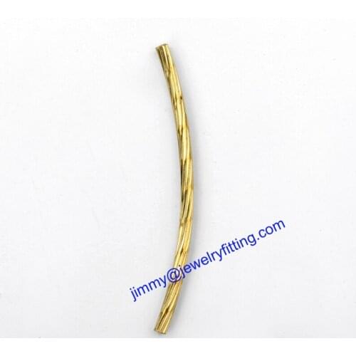 Jewelry findings metal tube beads spacer beads Carved tube Beads for jewelry making diy 2*45*0.25mm