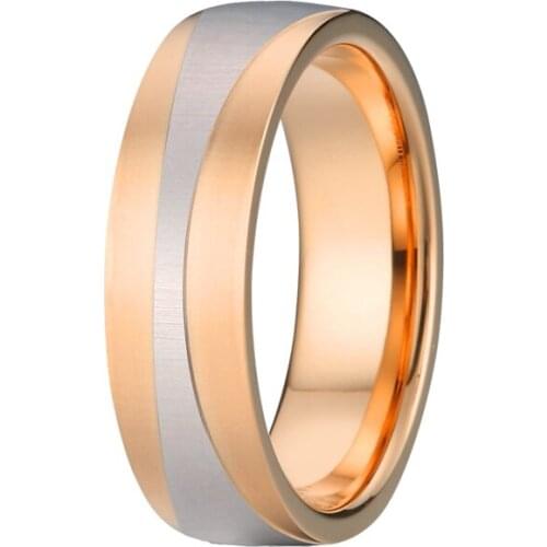 Fashion Bicolor stainless steel ring Wedding bands Gift for boyfriend mens ring
