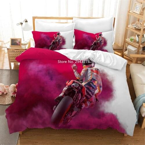 Motorcycle Racing Series Design Fashion Duvet Bed Cover Pillowcase Bedding Set Adult Teenager Bedroom Decoration Home Textile