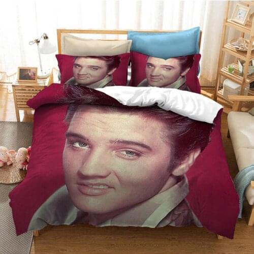 New 3D Print Comforter Bedding Set Duvet Covers Pillowcases Bedclothes Bed Linen Home Textile Cartoon Queen KIng Elvis Presley