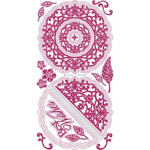 Wreath window grilles leaves flower letters Metal Cutting Dies Scrapbook Dariy Decoration Stencil Embossing Template DIY