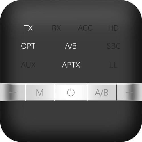 TX200 Bluetooth 5.0 Transmitter & Receiver Wireless Audio Adapter Latency with Optical SPDIF & AUX 3.5mm APP Control Home Audio