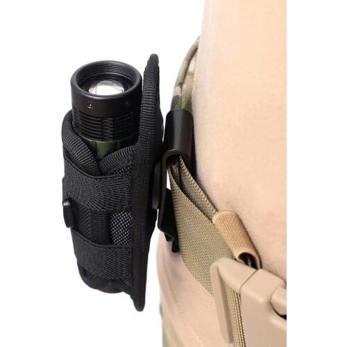 Outdoor Hiking 360 Degree Rotatable Multi-functional Flashlight Waist Bag Tactical Pouch Molle Hunting Bags