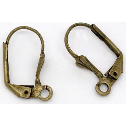 8SEASONS 25 Pairs Bronze Tone Earring Clip Findings 17x10mm (B09584)