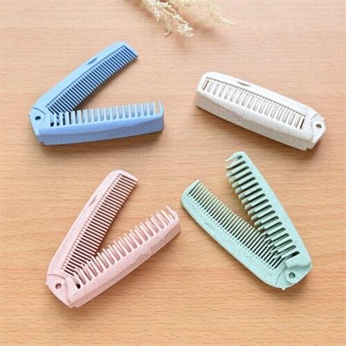 1pc Foldable Hair Comb Portable Travel Curling Straight Hair Brush Soft Tooth Anti Static Head Massager Hair Styling Accessaries