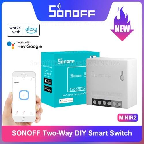 Itead Sonoff MINIR2 DIY 2-Way WiFi Smart Switch Small Body Timing Remote Control via eWeLink APP Support Alexa Google Home IFTTT