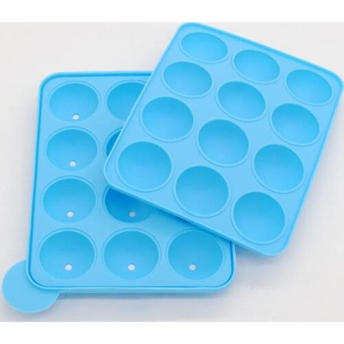 1 PC 12 Holes Silicone 3D Cake Pop Mold Chocolate Cookie Lollipop cupcake Mould Tray Decorating DIY Cake Tools