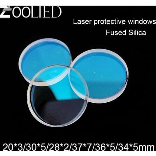 10PCS/Lot 1640nm Fused Silica Protection Windows AR Coating Fiber Laser Lens Dia 20*3mm 38*2mm For Laser Cutting Welding Machine