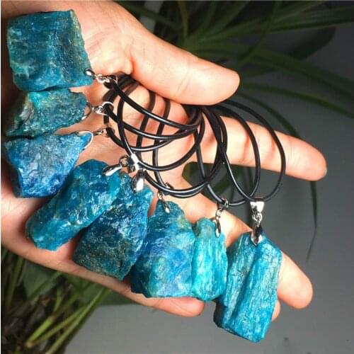10pcs Natural apatite rough stone pendant mineral crystal teaching specimen jewelry pendant carving small stone original stone