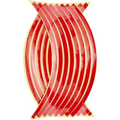 14 Inch Car Sticker Motorcycle Wheel Tire Stickers Rim Stripe Tape Bike Motorbike Tire Reflective Stickers Car Accessories