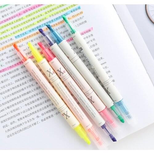 3pcs/set Double-headed Watercolor Pen Stationery Watercolor Pencils Novelty Drawing Set Cute Cartoon Art Supplies for Kids