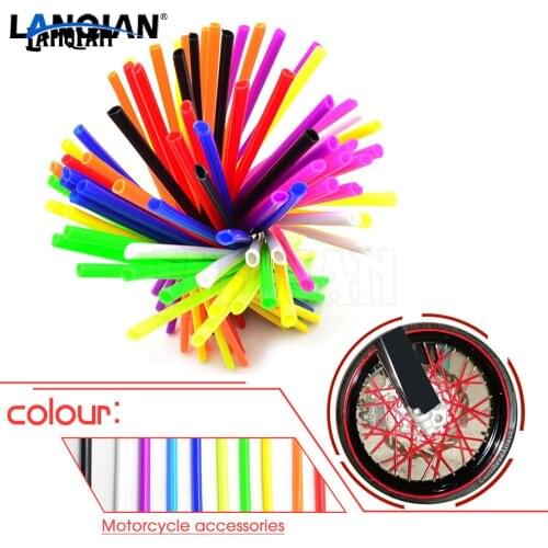 72pcs Universal Motorcycle Dirt Bike Wheel spoke skins cover For SUZUKI DRZ125 DRZ125L RM85 RMZ250 RMZ450 RM85L RMX250 RMX450Z