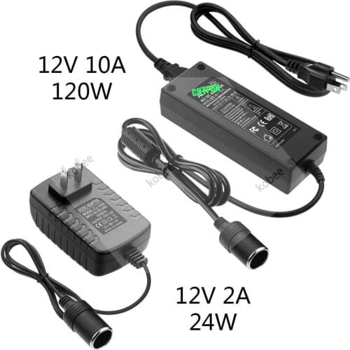 AC Adapter,DC 110V 220V to 12V 2A 5A 8A 10A Power Adapter,Car Cigarette lighter Converter inverter, With EU Plug