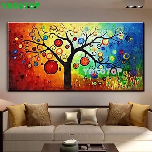 Diy Diamond Painting Cross-Stitch,Colorful Rich tree Landscape Diamond embroidery,3d,pictures of Rhinestone,Home Decor YY5283