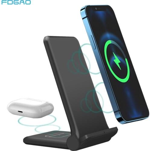 3 in 1 Qi Wireless Charger For iPhone 11 8 X XS XR Samsung S10 S9 15W Fast Charging Dock Stand for Apple Airpods Pro Watch 5 4 3