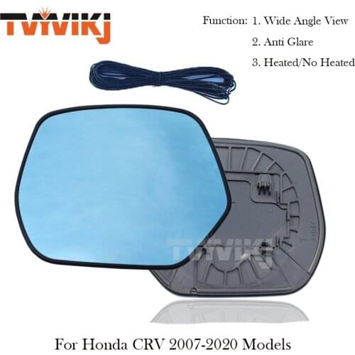 TVYVIKJ Side Rearview Mirror Blue Glass Lens For HONDA CRV CR-V 2007-2020 Wide Angle View anti glare side door mirror wing