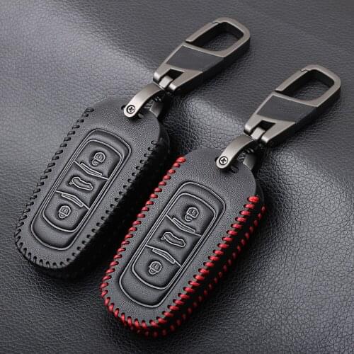 Genuine Leather Car remote key case for Geely Atlas Boyue NL3 EX7 Emgrand X7 EmgrarandX7 SUV GT GC9 borui Car remote key case